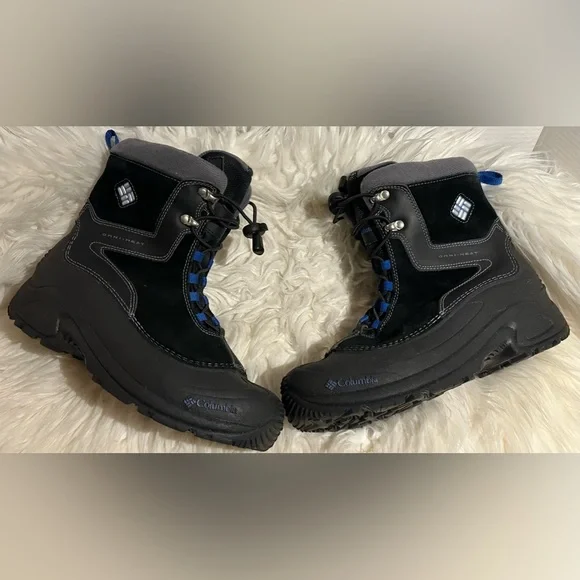 Columbia Boys Sz US 6 Black Omni Heat BY1290-010 Hiking Boots Unisex Clean ! - Picture 1 of 8